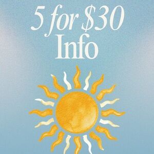☀️5 for $30 Info